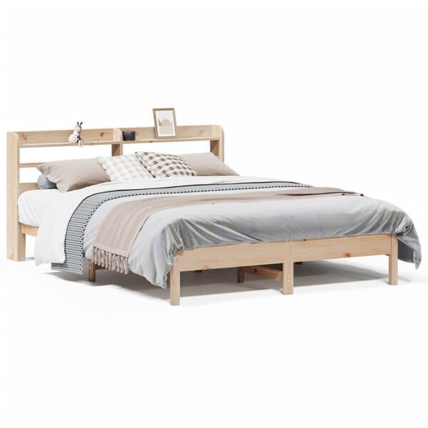 vidaXL Bed Frame without Mattress 140x190 cm Solid Wood Pine
