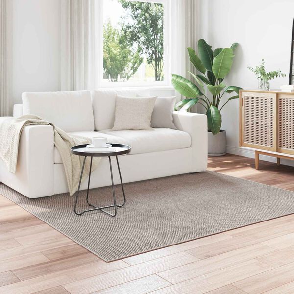 vidaXL Area Rugs Square LUGO Cream and Taupe 120 x 120 cm Polyester