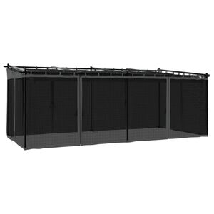 vidaXL Gazebo with Mesh Walls Anthracite 6x3 m Steel