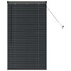 vidaXL Window Blind with Curtains Manual Black Aluminium