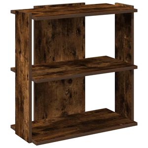 vidaXL Bookcase 3-Tier Smoked Oak 60x30x60 cm Engineered Wood