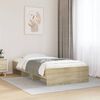 vidaXL Bed Frame without Mattress Sonoma Oak 90x190 cm Single Engineered Wood