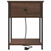 vidaXL Bedside Cabinet Brown Oak 42 x 41 x 56 cm Engineered Wood