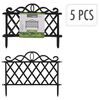 ProGarden Decorative Garden Fence 5 pcs PP Black 48x34 cm