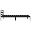 vidaXL Bed Frame without Mattress Solid Wood Pine 90x200cm Black