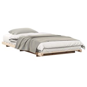 vidaXL Floor Bed Frame Brown 100 x 210 cm Solid pine wood
