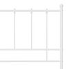 vidaXL Bed Frame without Mattress White Metal 140x200 cm
