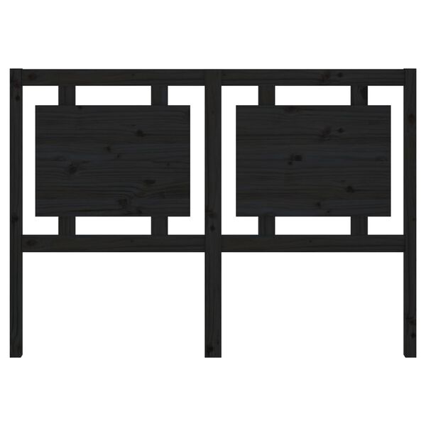 vidaXL Bed Headboard Black 140.5x4x100 cm Solid Pine Wood