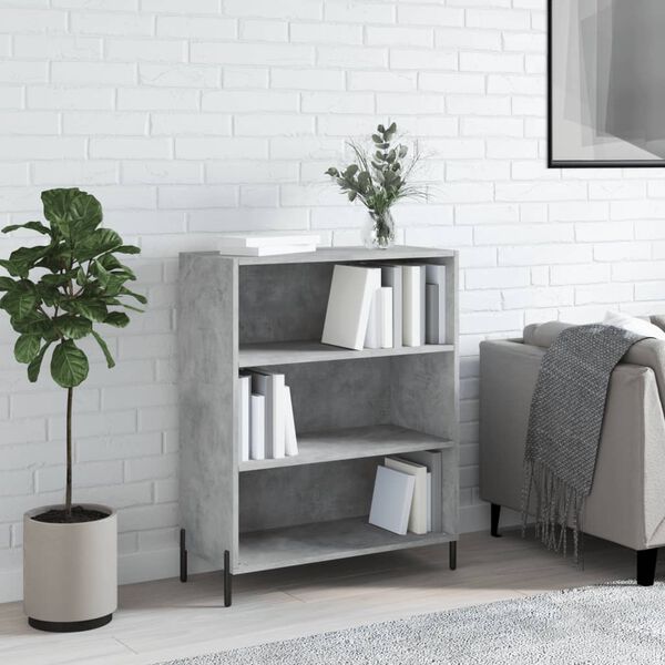 vidaxL Shelf Cabinet Concrete Grey 69.5x32.5x90 cm Engineered Wood