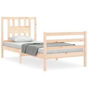 vidaXL Bed Frame without Mattress 90x200 cm Solid Wood