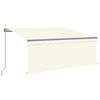 vidaXL Manual Retractable Awning with Blind 3.5x2.5m Cream
