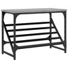 vidaXL Shoe Rack Grey Sonoma 60x30x45 cm Engineered Wood