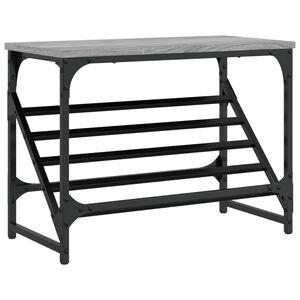 vidaXL Shoe Rack Grey Sonoma 60x30x45 cm Engineered Wood
