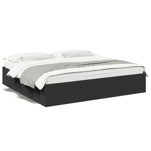 vidaXL Bed Frame without Mattress Black 200x200 cm