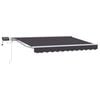 vidaXL Manual Awning Frame with LEDs White and Anthracite 2.5 x 2 m