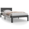 vidaXL Bed Frame without Mattress Grey Solid Wood Pine 90x200cm