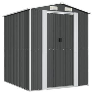 vidaXL Garden Shed Anthracite 192x191x223 cm Galvanised Steel