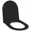 vidaXL Toilet Seat Black 47 x 36 x 3.4 cm Duroplast