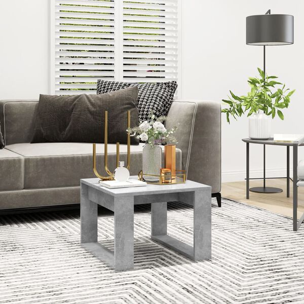 vidaXL Side Table Concrete Grey 50x50x35 cm Engineered Wood