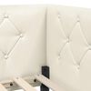 vidaXL Corner Bed Frame with Headboard Cream 100 x 200 cm Velvet