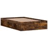 vidaXL Bed Frame without Mattress Smoked Oak 120x200 cm