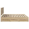 vidaXL Bed Frame with Drawer Sonoma Oak 200 x 200 cm Engineer Wood