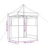 vidaXL Foldable Party Tent Pop-Up with 2 Sidewalls Burgundy