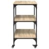 vidaXL Kitchen Trolley Sonoma Oak 60 x 41 x 76 cm Engineered Wood