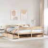 vidaXL Bed Frame without Mattress 180x200 cm Super King Solid Wood Pine