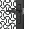 vidaXL Glass Door Fretwork Black 76 x 3.5 x 201.5 cm Aluminium