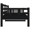 vidaXL Day Bed without Mattress Black Solid Wood Pine 80x200 cm