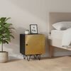 vidaXL Bedside Cabinet with Brass Front 40x30x50 cm Solid Mango Wood