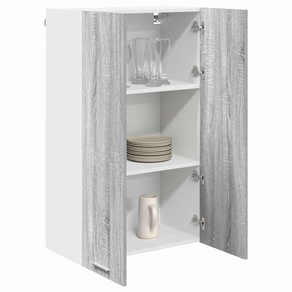 vidaXL Hanging Cabinet Grey Sonoma 60 x 31 x 100 cm Engineered Wood