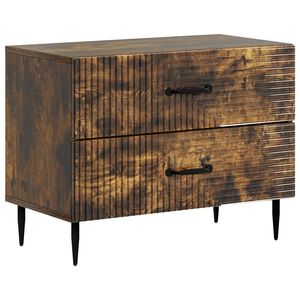 vidaXL Bedside Cabinet Smoked Oak 62 x 34.5 x 47.5 cm Engineered Wood
