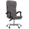 vidaXL Reclining Office Chair Grey Faux Leather