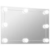 vidaXL Wall Mirror With Led Light | Silver | Glass, Plastic | Medium
