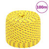 vidaXL Boat Rope Yellow 8 mm 100 m Polypropylene