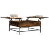 vidaXL Coffee Table Smoked Oak 95x95x45 cm Engineered Wood and Metal