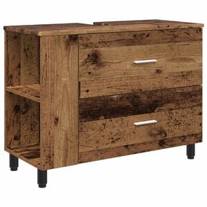 vidaXL Bathroom Vanity Unit Old Wood 80 x 35 x 60 cm Engineered Wood