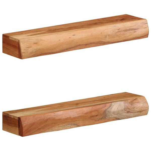 vidaXL Wall Shelves 2 pcs 60x17x8 cm Solid Wood Acacia