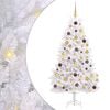 vidaXL Artificial Christmas Tree 180 cm PVC and Steel White