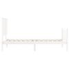 vidaXL Bed Frame without Mattress White Single Solid Wood Pine