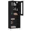 vidaXL Highboard Black 69.5x34x180 cm Engineered Wood