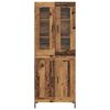 vidaXL Highboard 2 pcs Old Wood Engineered Wood