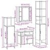 vidaXL Bathroom Cabinet Set Other 4 pcs Artisan oak Engineered wood