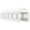 vidaXL Gazebo with Roof White 11.15x2.28x2.69 m Polyethylene