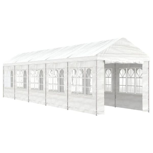 vidaXL Gazebo with Roof White 11.15x2.28x2.69 m Polyethylene
