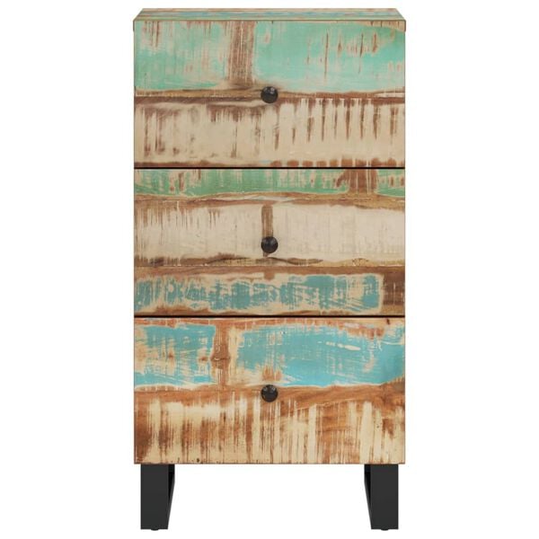 vidaXL Sideboard with 3 Drawers 40x33.5x75 cm Solid Wood Reclaimed