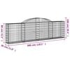vidaXL Arched Gabion Baskets 20 pcs 300x30x80/100 cm Galvanised Iron