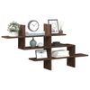 vidaXL Wall Shelf Brown Oak 124.5x18x60.5 cm Engineered Wood
